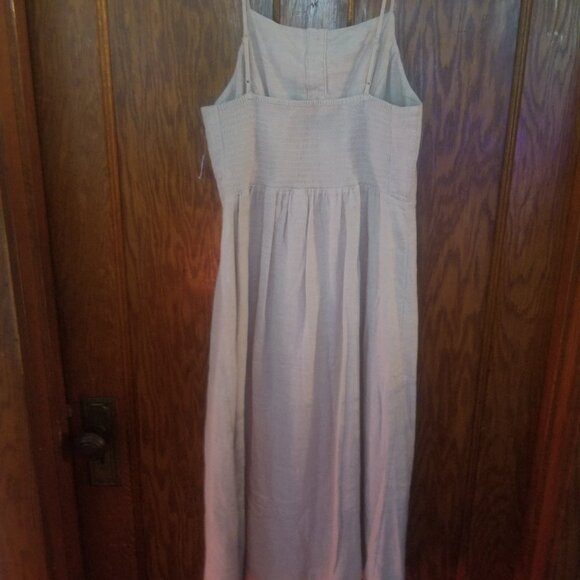 Old Navy Midi Dress Sz M Material Linen - Picture 5 of 6